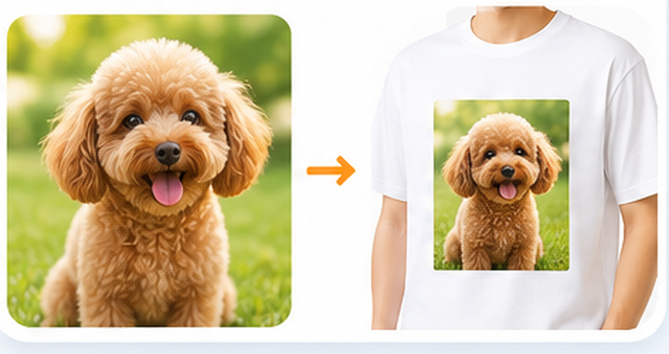 スマホで撮った写真をTシャツにする例