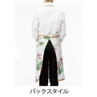 アロハ胸当てエプロン(リーフ柄)