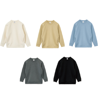 ポリジン加工　ドライストレッチクルーネックトレーナー